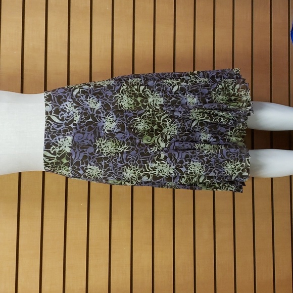 Axcess Liz Claiborne Pleated Floral Print A-Line Skirt Size 12 Knee Leng… - Picture 1 of 8